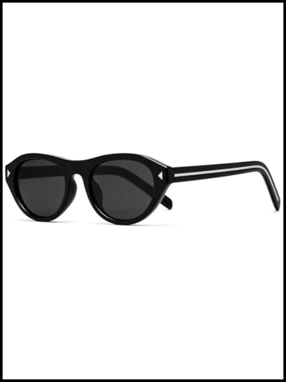 Retro Oval Cat-eye Sunglasses UV400 Protection Non-Polarized Plastic Frame